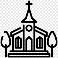 Christianity, organized religion, clergy, services icon svg