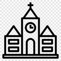 Christianity, God, religion, church service icon svg