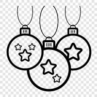 Christmas decoration, Christmas lights, Christmas ornaments, Christmas trees icon svg