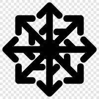 Weihnachten, Schnee, Flocken, Winter symbol