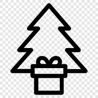 Christmas lights, Christmas tree, Christmas cookies, Christmas gift icon svg