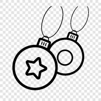 Christmas, ball, decoration, holiday Значок svg