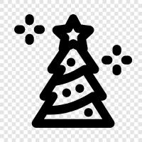christmas tree, artificial christmas tree, prelit christmas tree, christmas treee icon svg