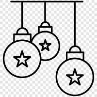 Christmas Tree, Christmas Decorations, Christmas Lights, Christmas Ornaments icon svg