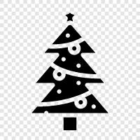 Christmas trees, artificial Christmas tree, prelit Christmas tree, fake Christmas icon svg