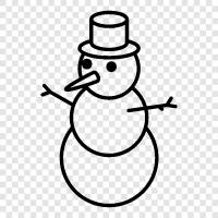 Christmas, decoration, Holiday, Snowman icon svg