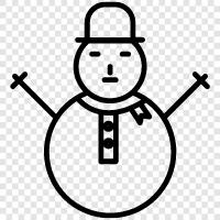 Christmas, decoration, handmade, Snowman icon svg