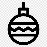 christmas, ball, gifts, decorations icon svg