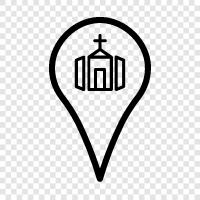 Ort der Kirche symbol