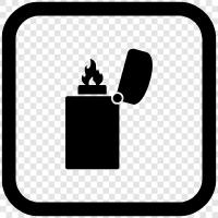 cigarette, cigarette lighter, lighter fluid, butane icon svg