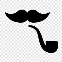 cigarettes and moustache, cigars and moustache, pipe tobacco and, smoke and moustache icon svg