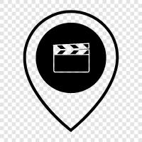 Cinema Location Ideas, Cinemas Near Me, Movie Theaters Near Me, Cinema Location icon svg