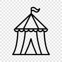 Circus, Tent, Rental, performance icon svg