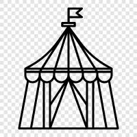 Circus, Tent, Outdoor, Performances icon svg