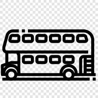 city bus, intercity bus, coach bus, school bus icon svg