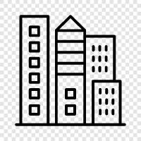 city, downtown, urban area, cityscape icon svg