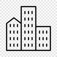 city life, urban area, cityscape, skyline icon svg