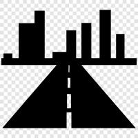 city life, cityscape, urban, downtown icon svg