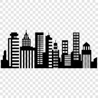 City life, Cityscape, Urban, Architecture icon svg