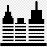 city life, cityscape, city planning, city services icon svg