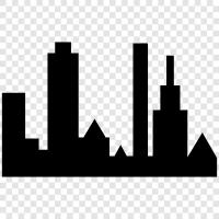 city life, city architecture, cityscape, city centre icon svg