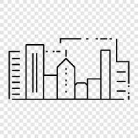 Stadtleben, Stadt Skyline, Stadtbild, Stadtbildfotografie symbol