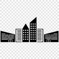 city life, city lights, city skyline, cityscape icon svg