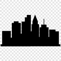 city life, city dwelling, city dwellers, urban development icon svg