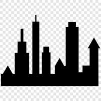 city life, cityscape, urban, urban planning icon svg