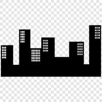 city life, cityscape, downtown, cityscape architecture icon svg