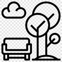 city park, nature park, park district, public park icon svg