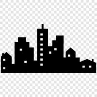 city, city life, city sights, city attractions icon svg