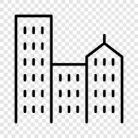 cityscape, view, architecture, landmark ikon svg