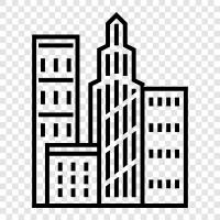 cityscape, skyline, downtown, urban landscape icon svg