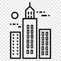 cityscape, urban landscape, architecture, street view icon svg