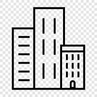 cityscape, urban landscape, architecture, buildings icon svg