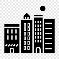 cityscape, urban landscape, urban planning, city development icon svg