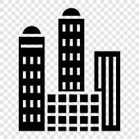 cityscape, urban landscape, urbanism, city planning icon svg