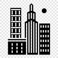 cityscape, urban landscape, downtown, skyline icon svg