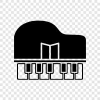 classical, keys, melodies, sheet music icon svg