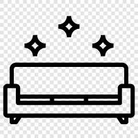 Eine Couch aufräumen symbol