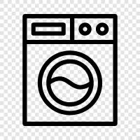 cleaning machine, spin cycle, agitator, detergent icon svg