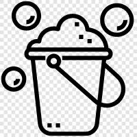 cleaning solutions, cleaning tools, cleaning supplies, cleaning bucket icon svg