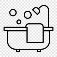 Reinigungsfliesen, Reinigungsdusche, Reinigungswanne, Reinigungswaschbecken symbol