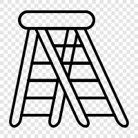 climb, stairs, ladder rungs, attic icon svg