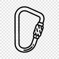 Climbing, Equipment, Gear, Carabiner icon svg