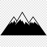 Klettern, Gipfel, Wandern, Backpacking symbol