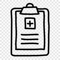 clipboard, medical, health, medical information icon svg