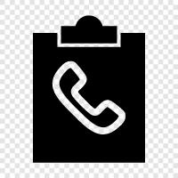 clipboard, phone call, voicemail, voicemail transcript icon svg