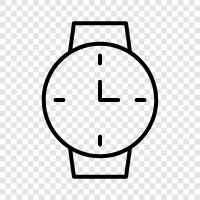 clock, time, watch face, watch band icon svg